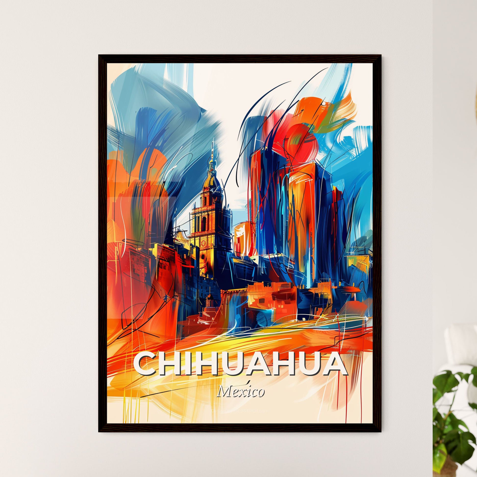 Vibrant Chihuahua, Mexico - A Painting Of A City