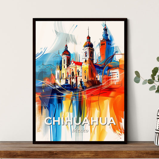 Vibrant Chihuahua, Mexico - A Painting Of A Building With Towers And Towers