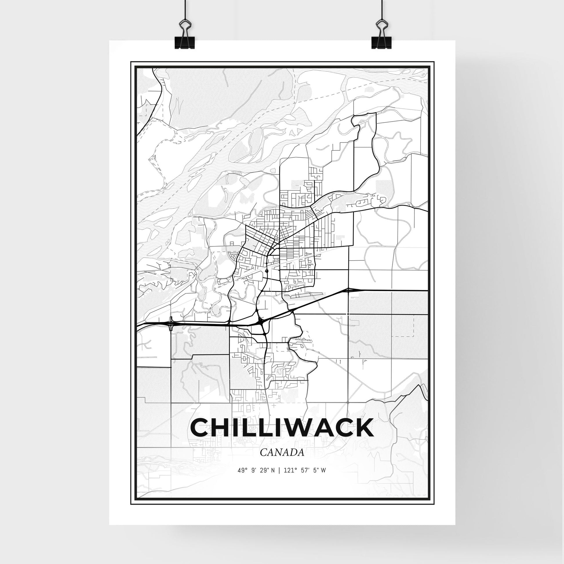 Chilliwack Canada - Premium City Map Poster