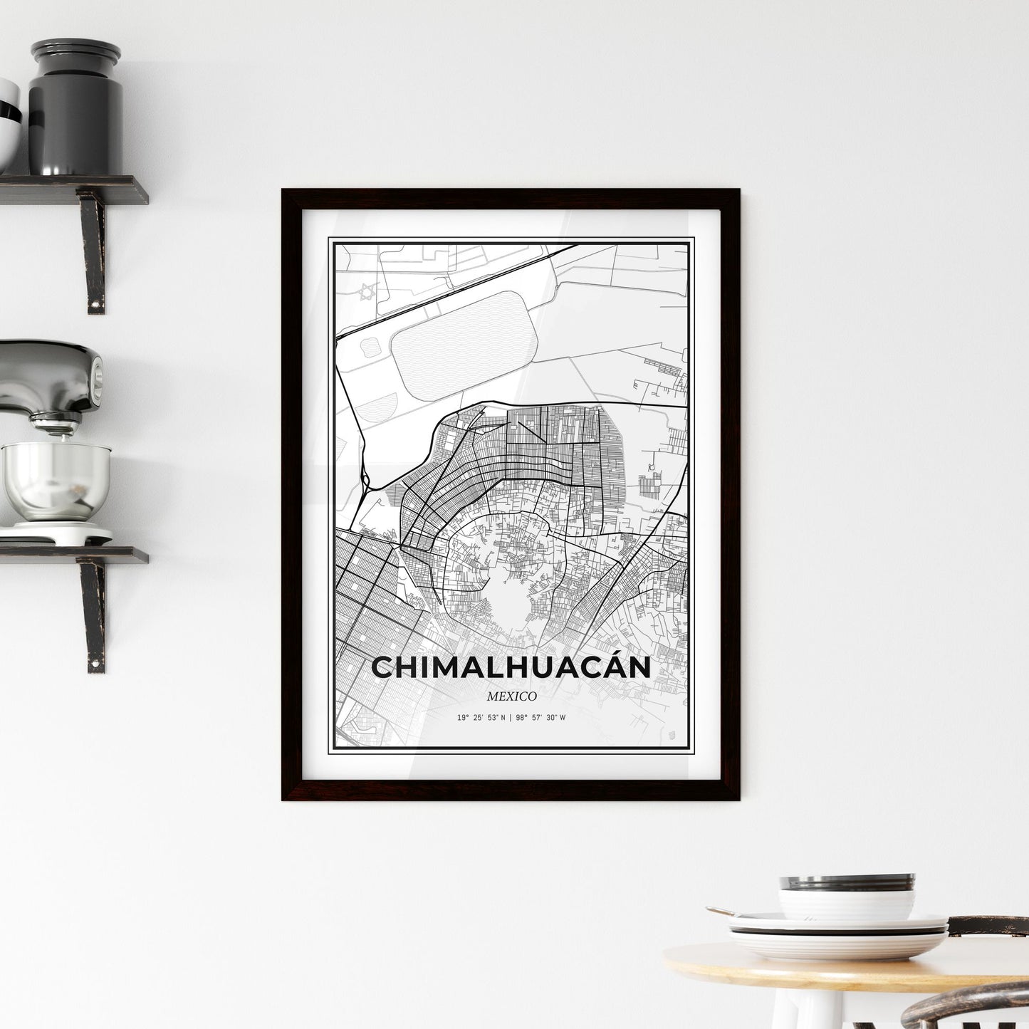 Chimalhuacán Mexico - Minimal City Map