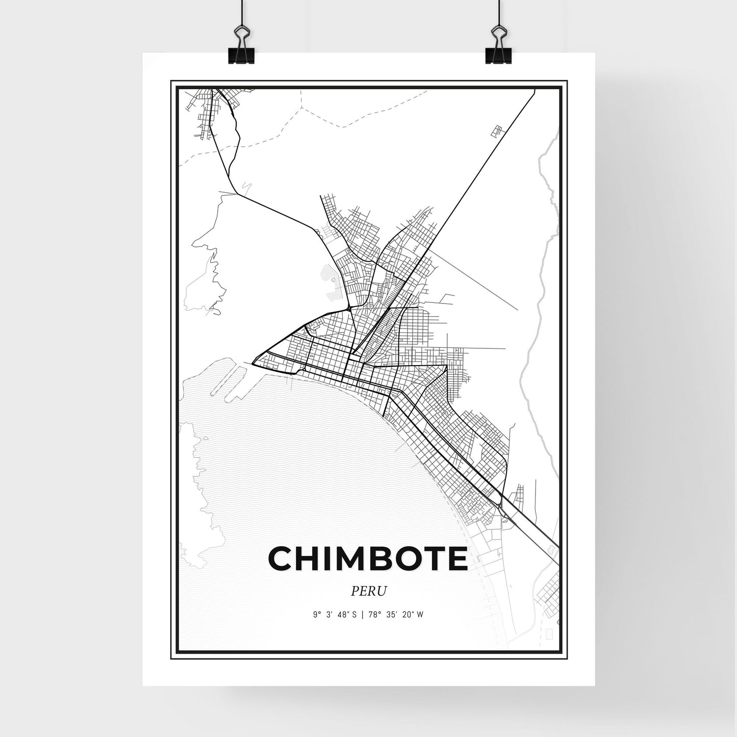 Chimbote Peru - Premium City Map Poster