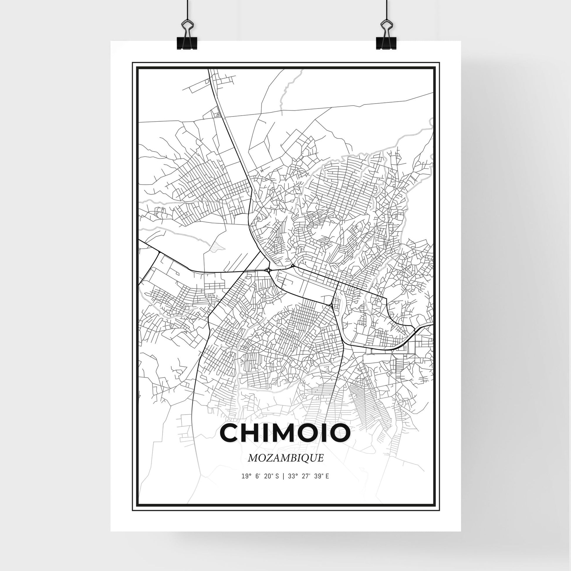 Chimoio Mozambique - Premium City Map Poster