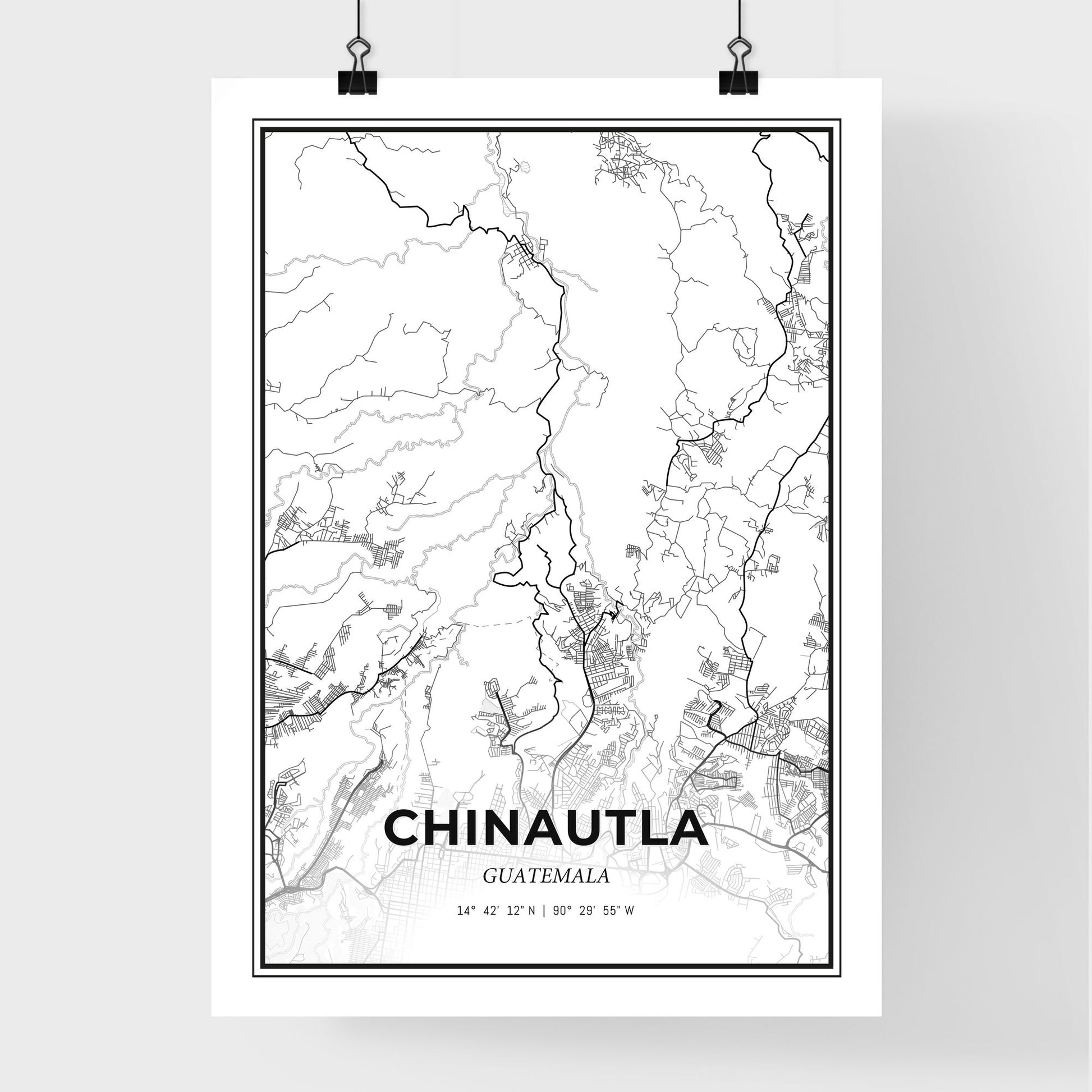 Chinautla Guatemala - Premium City Map Poster