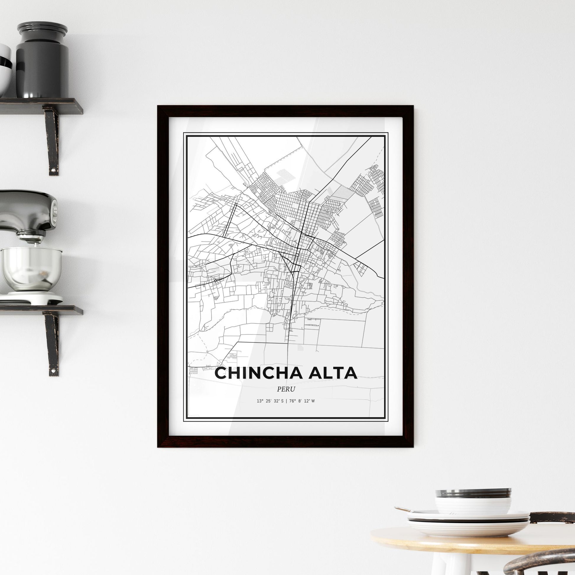 Chincha Alta Peru - Minimal City Map