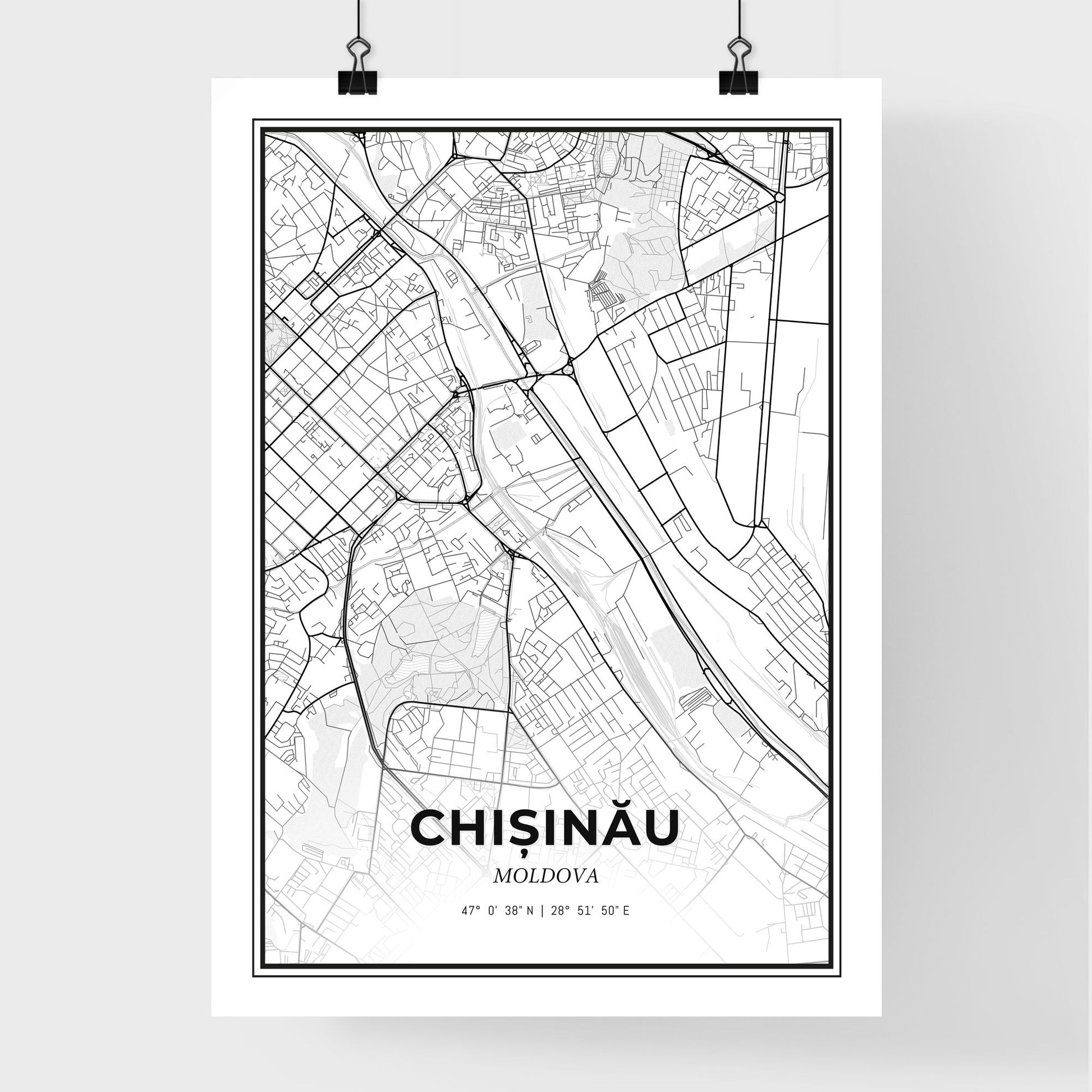 Chișinău Moldova - Premium City Map Poster