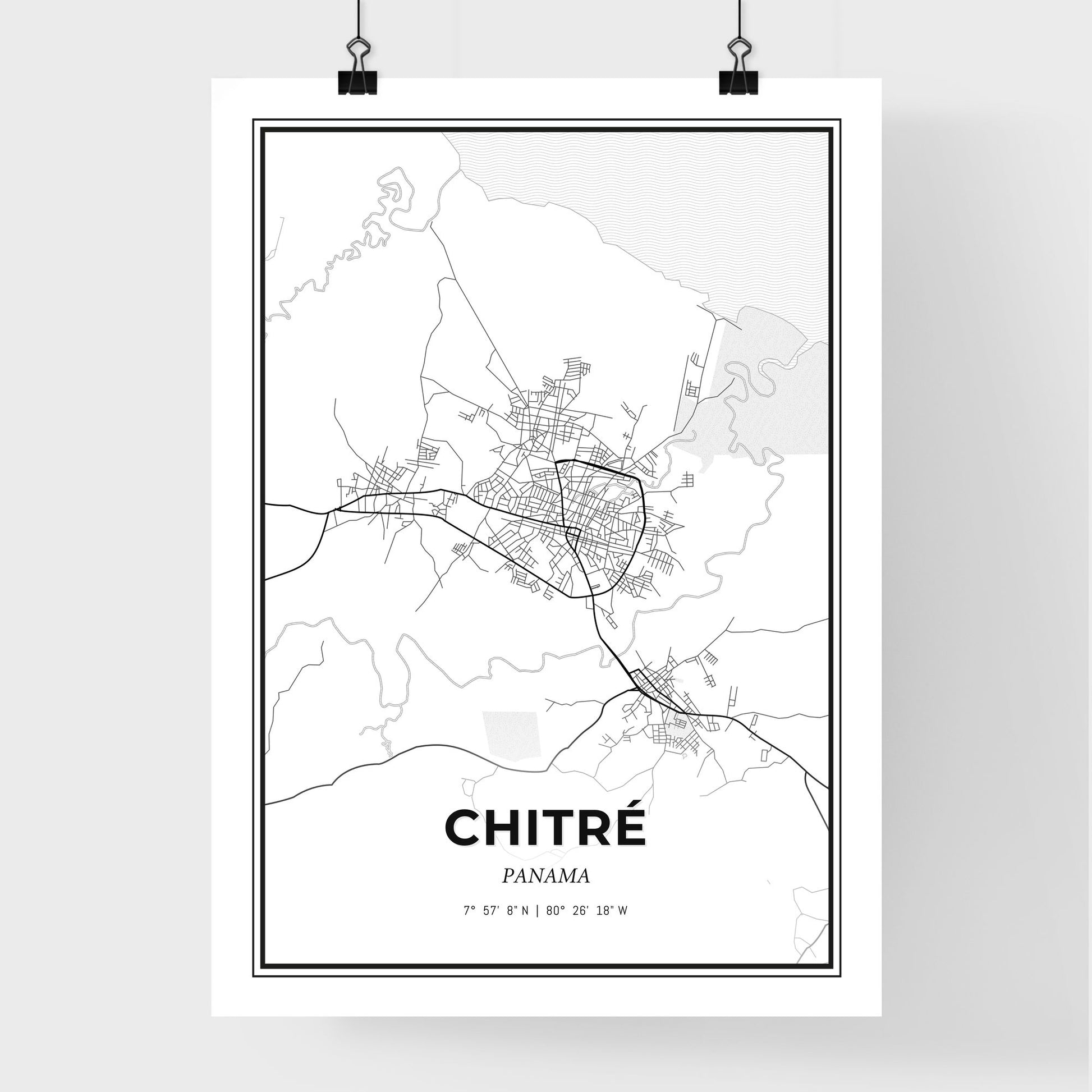 Chitré Panama - Premium City Map Poster