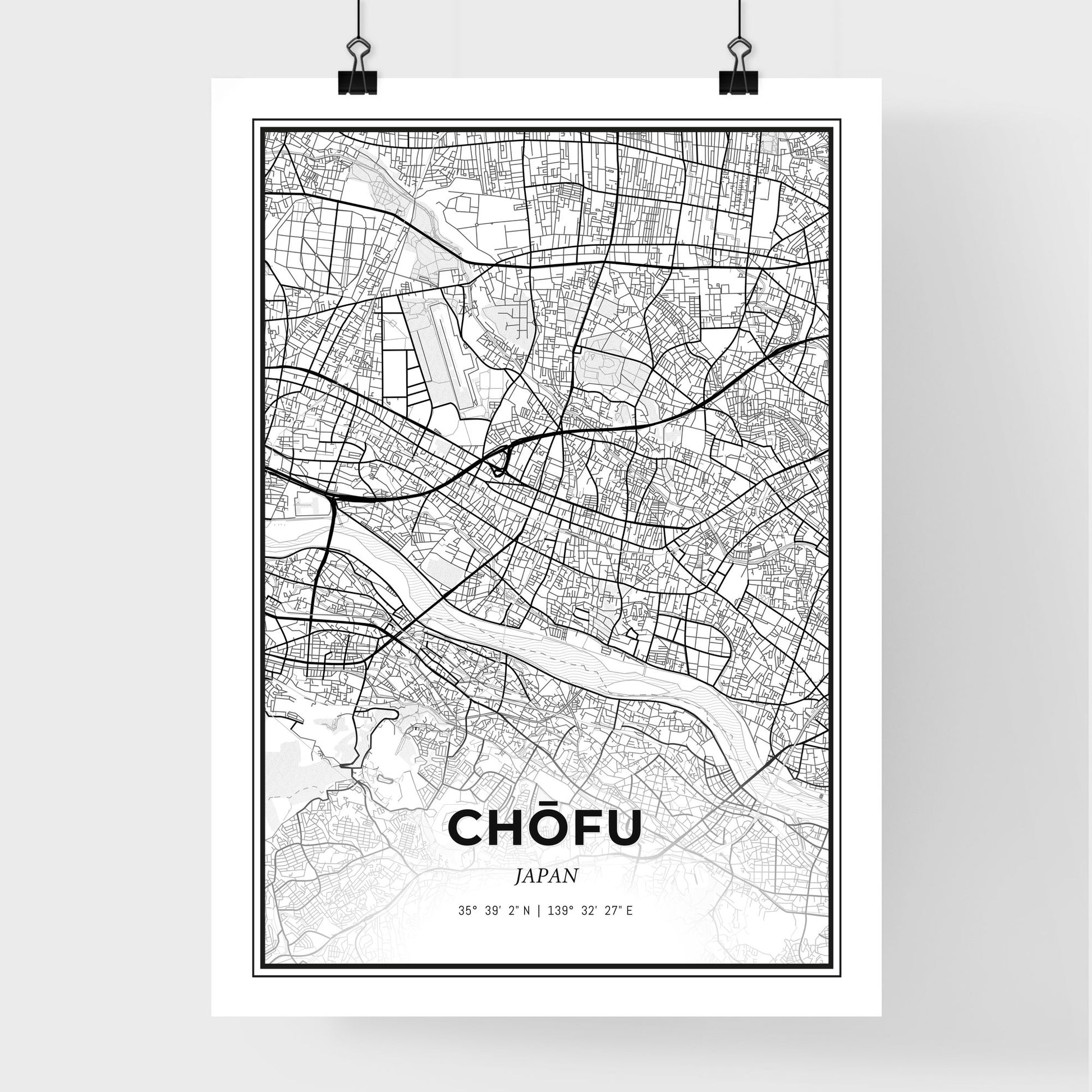 Chōfu Japan - Premium City Map Poster