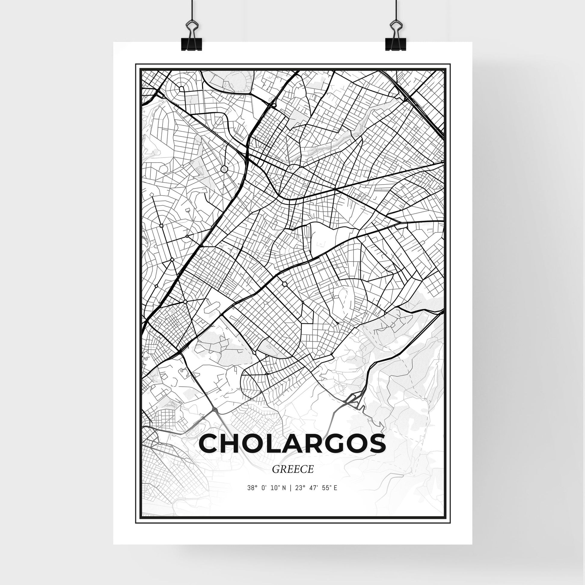 Cholargos Greece - Premium City Map Poster