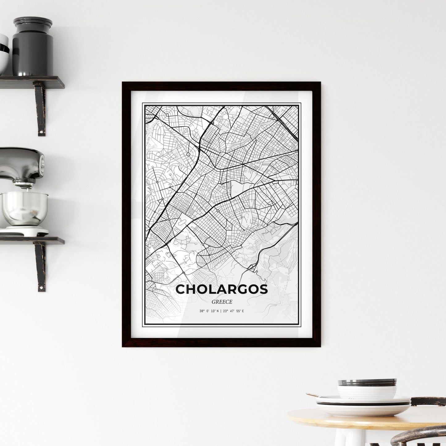 Cholargos Greece - Minimal City Map