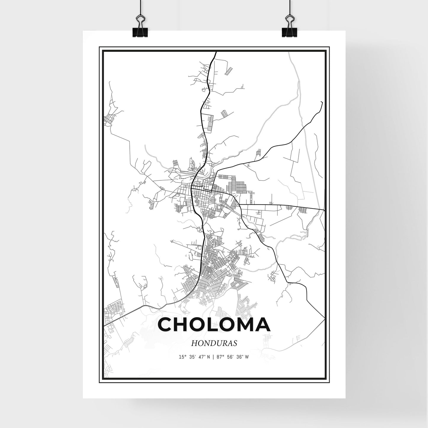 Choloma Honduras - Premium City Map Poster