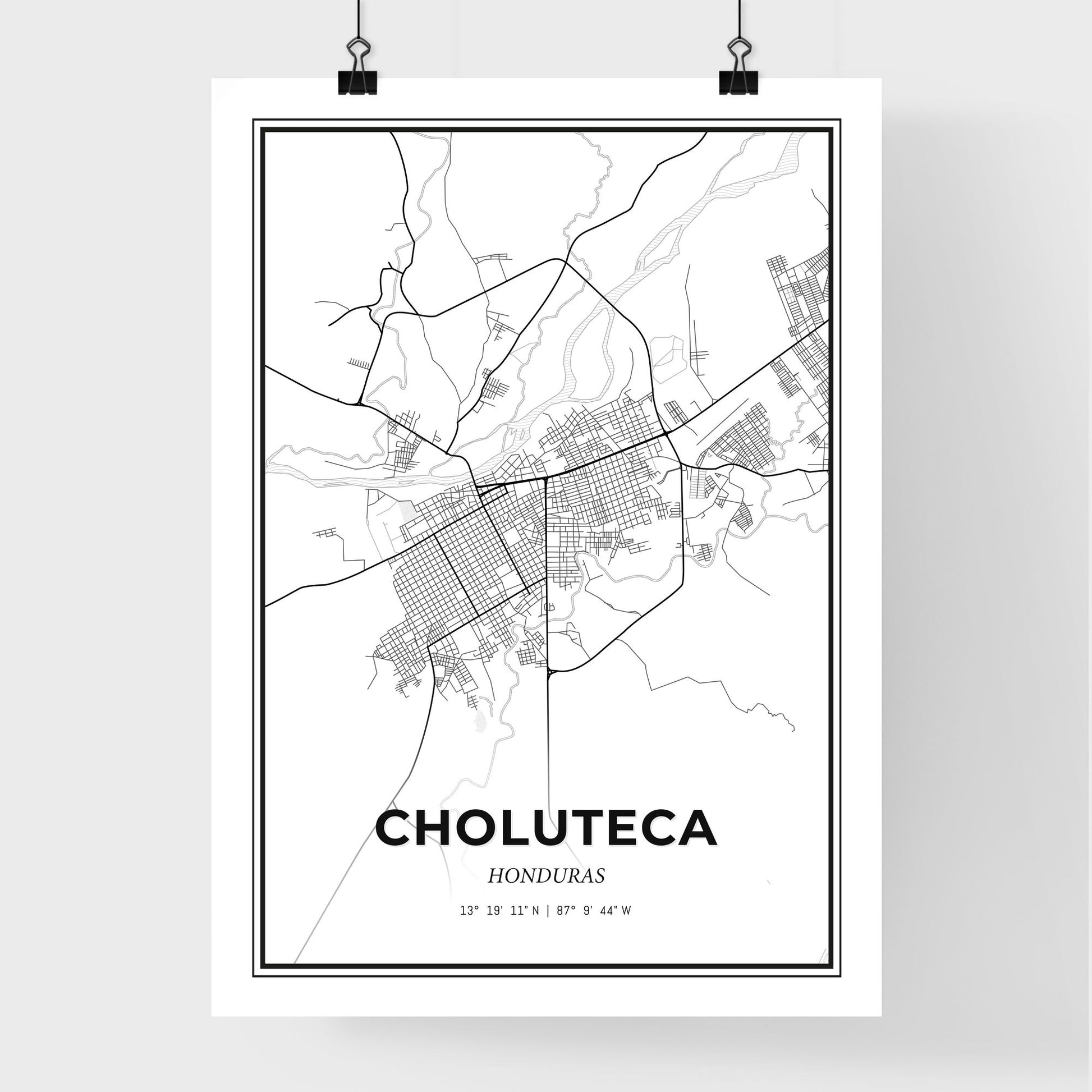 Choluteca Honduras - Premium City Map Poster