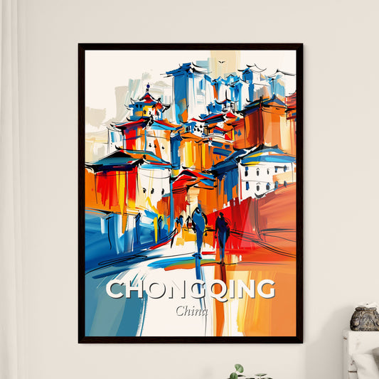 Vibrant Chongqing, China - A Painting Of A City