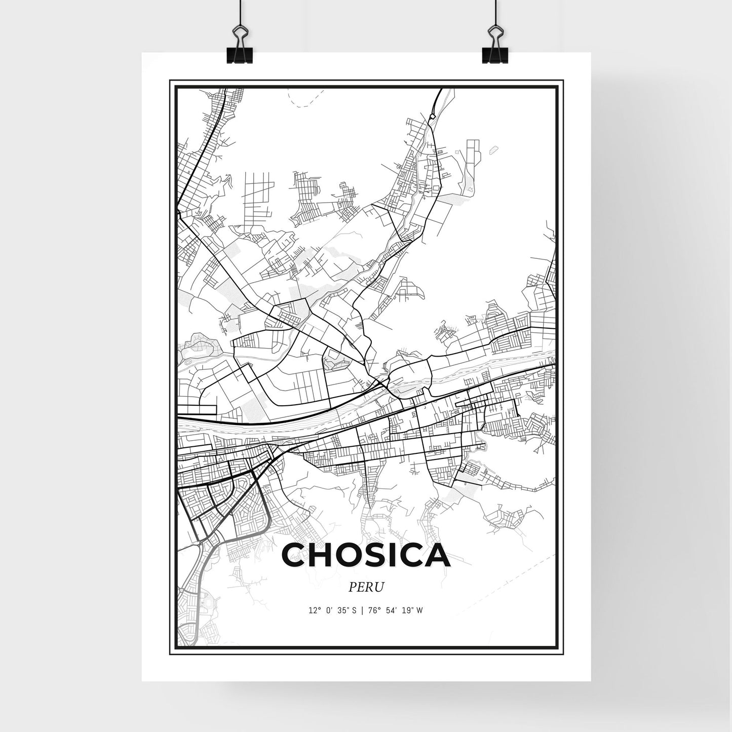 Chosica Peru - Premium City Map Poster