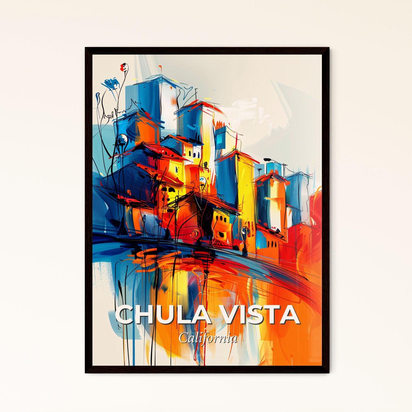 Vibrant Chula Vista, California - A Painting Of A City