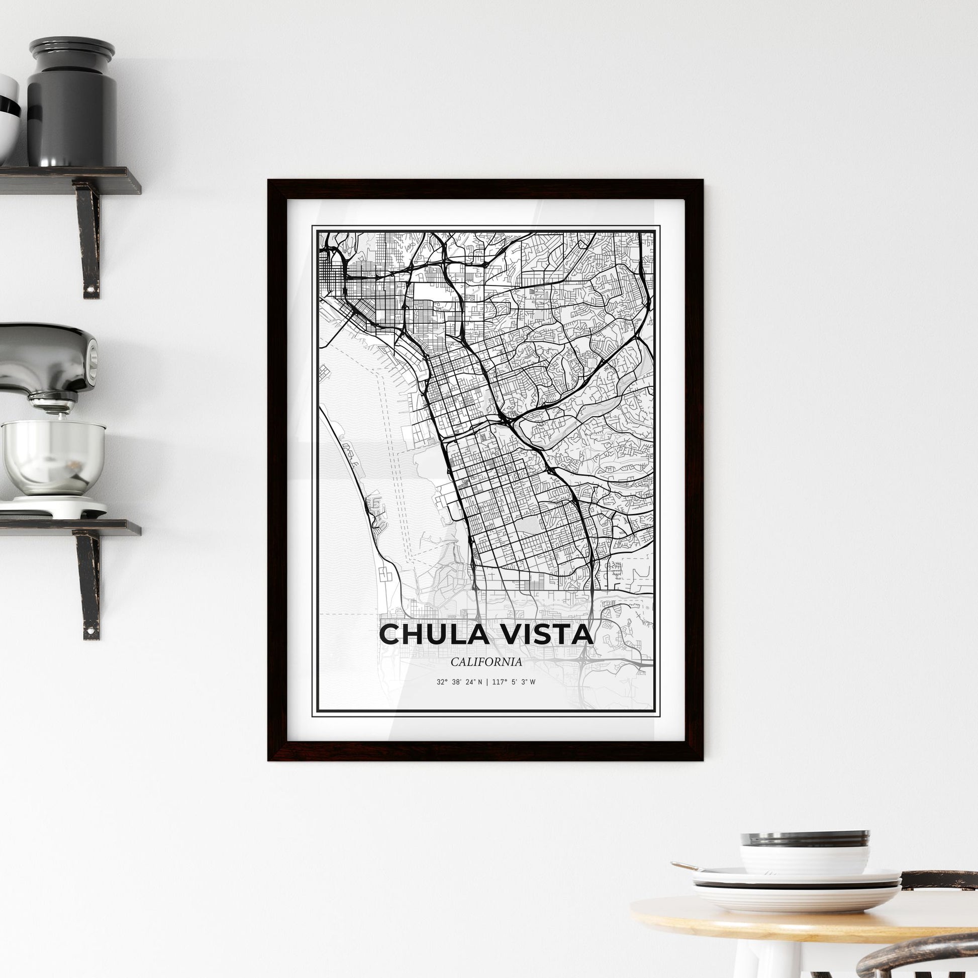 Chula Vista California - Minimal City Map