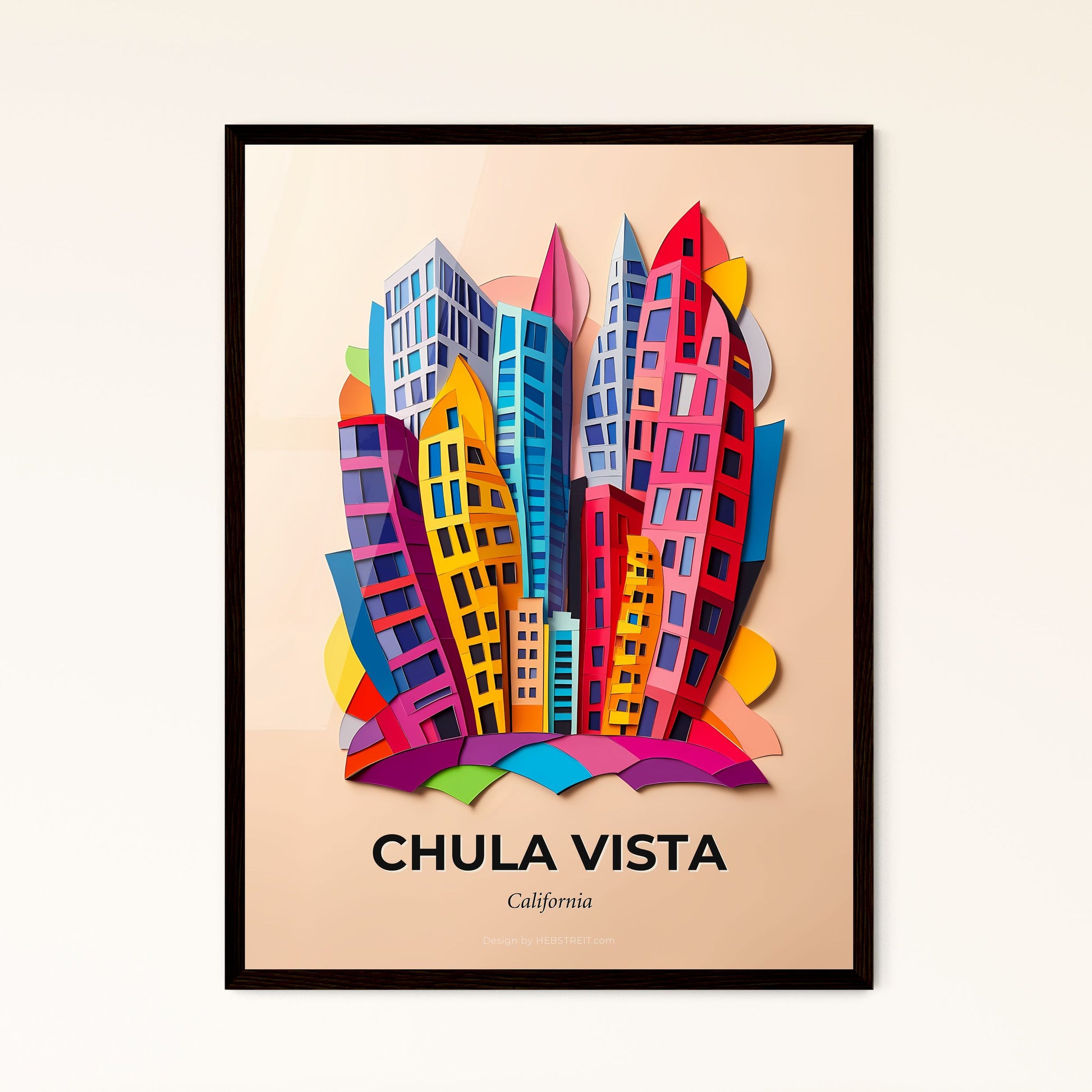 Vivid Chula Vista, California - a colorful cityscape with a lot of buildings