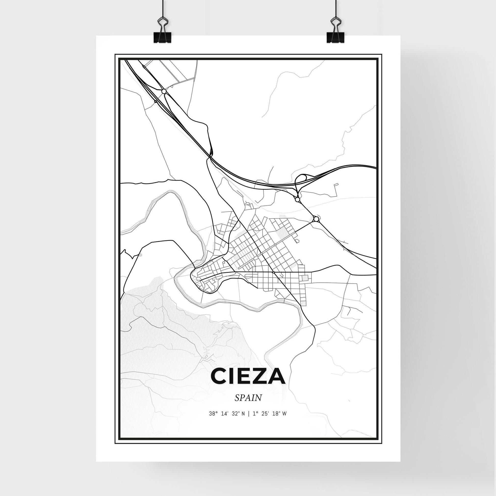 Cieza Spain - Premium City Map Poster