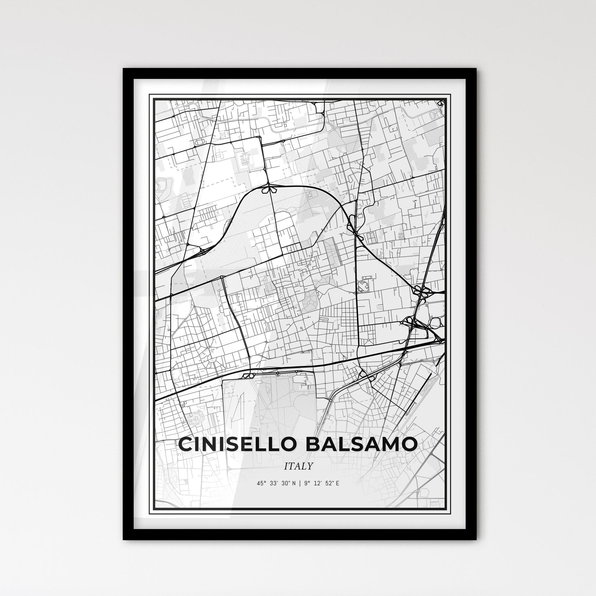 Cinisello Balsamo Italy - Scandinavian Style City Map for Modern Home Decor