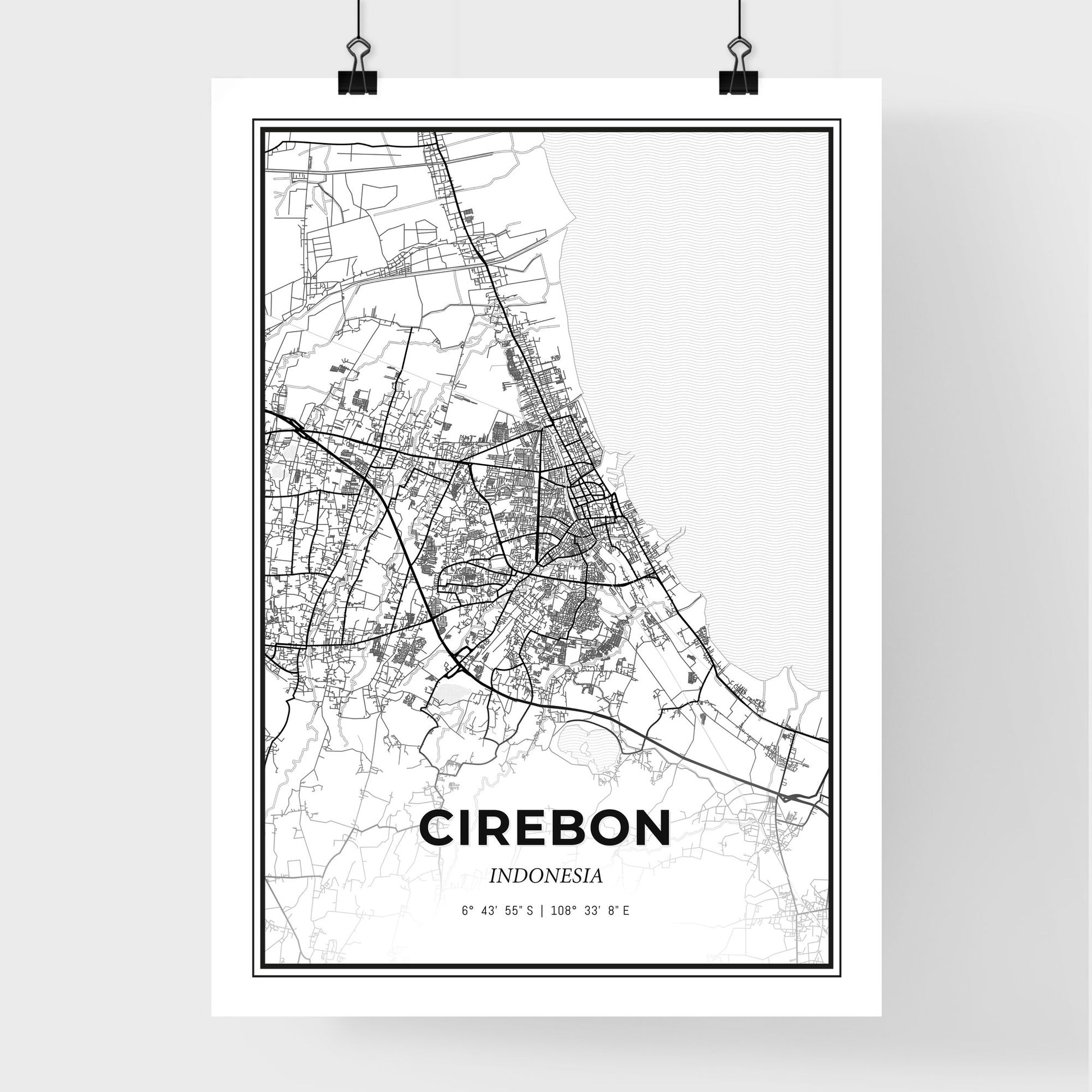 Cirebon Indonesia - Premium City Map Poster