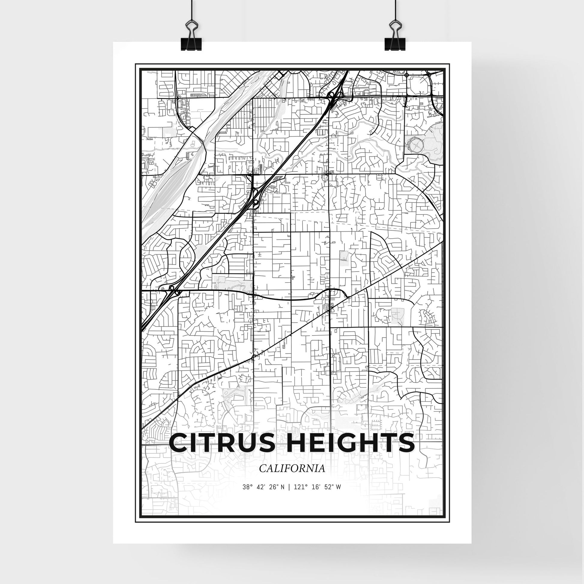 Citrus Heights California - Premium City Map Poster