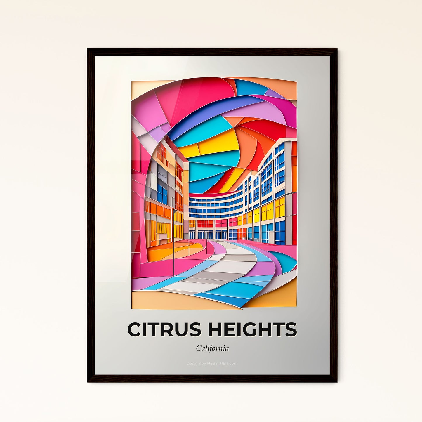 Vivid Citrus Heights, California - a colorful building with a curved walkway in front of it