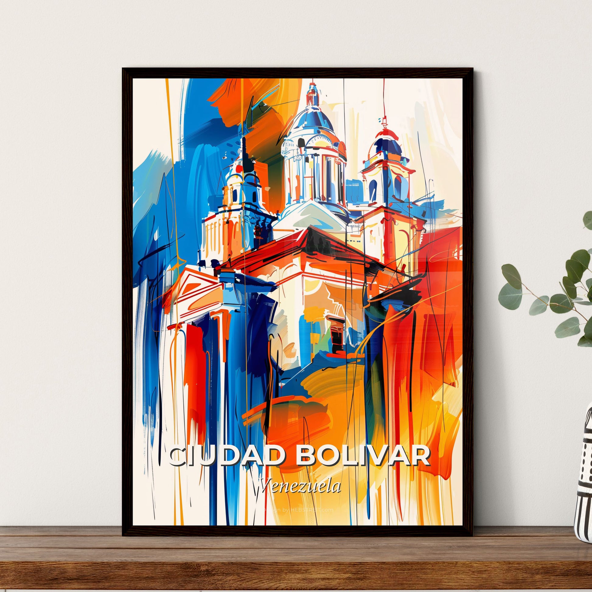 Vibrant Ciudad Bolivar, Venezuela - A Painting Of A Building With Colorful Paint