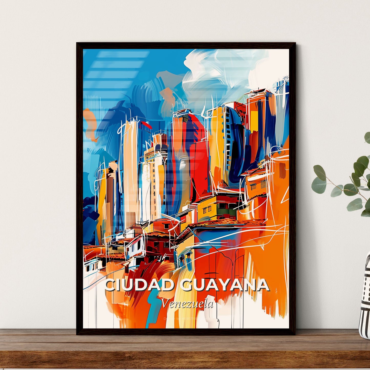 Vibrant Ciudad Guayana, Venezuela - A Painting Of A City