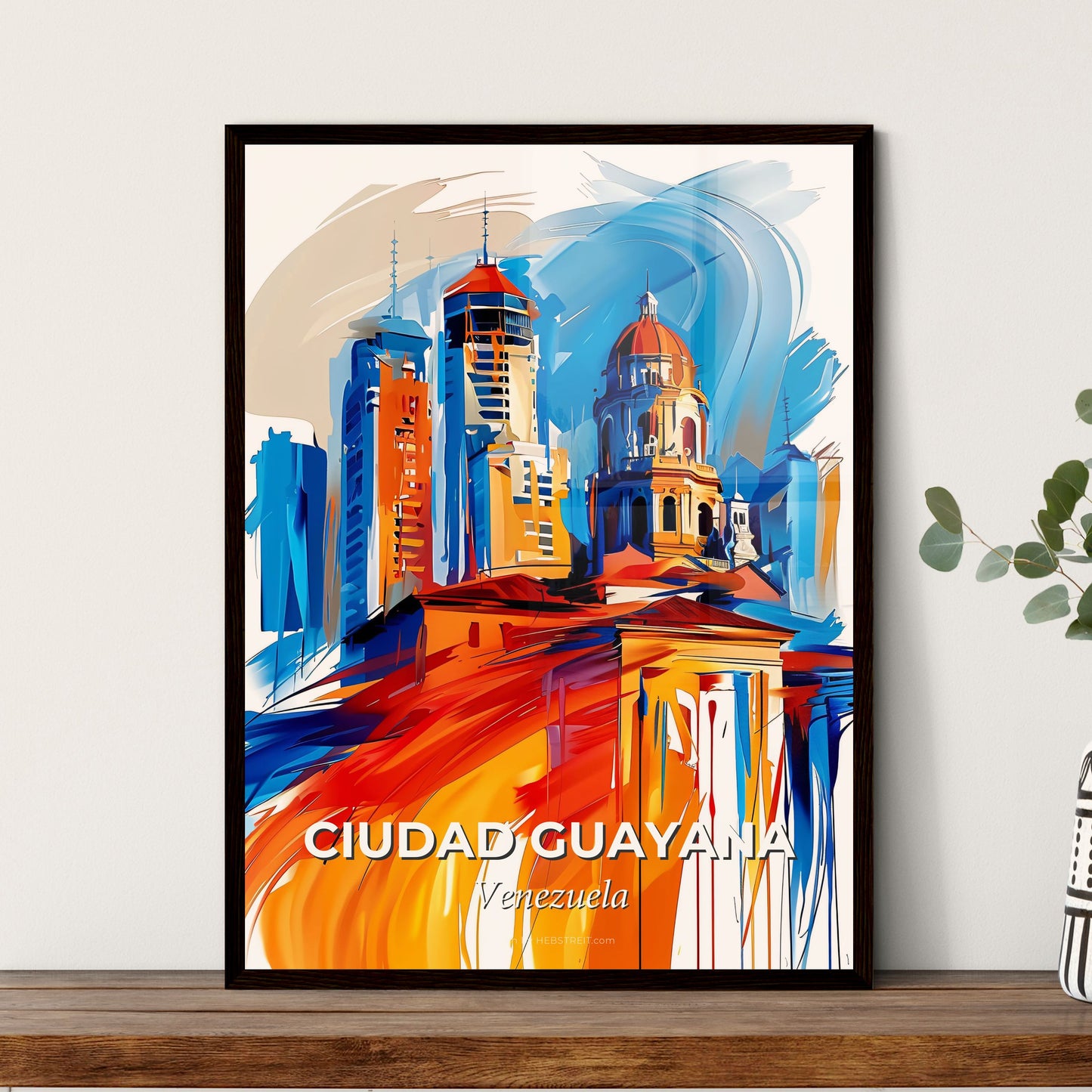 Vibrant Ciudad Guayana, Venezuela - A Painting Of A City