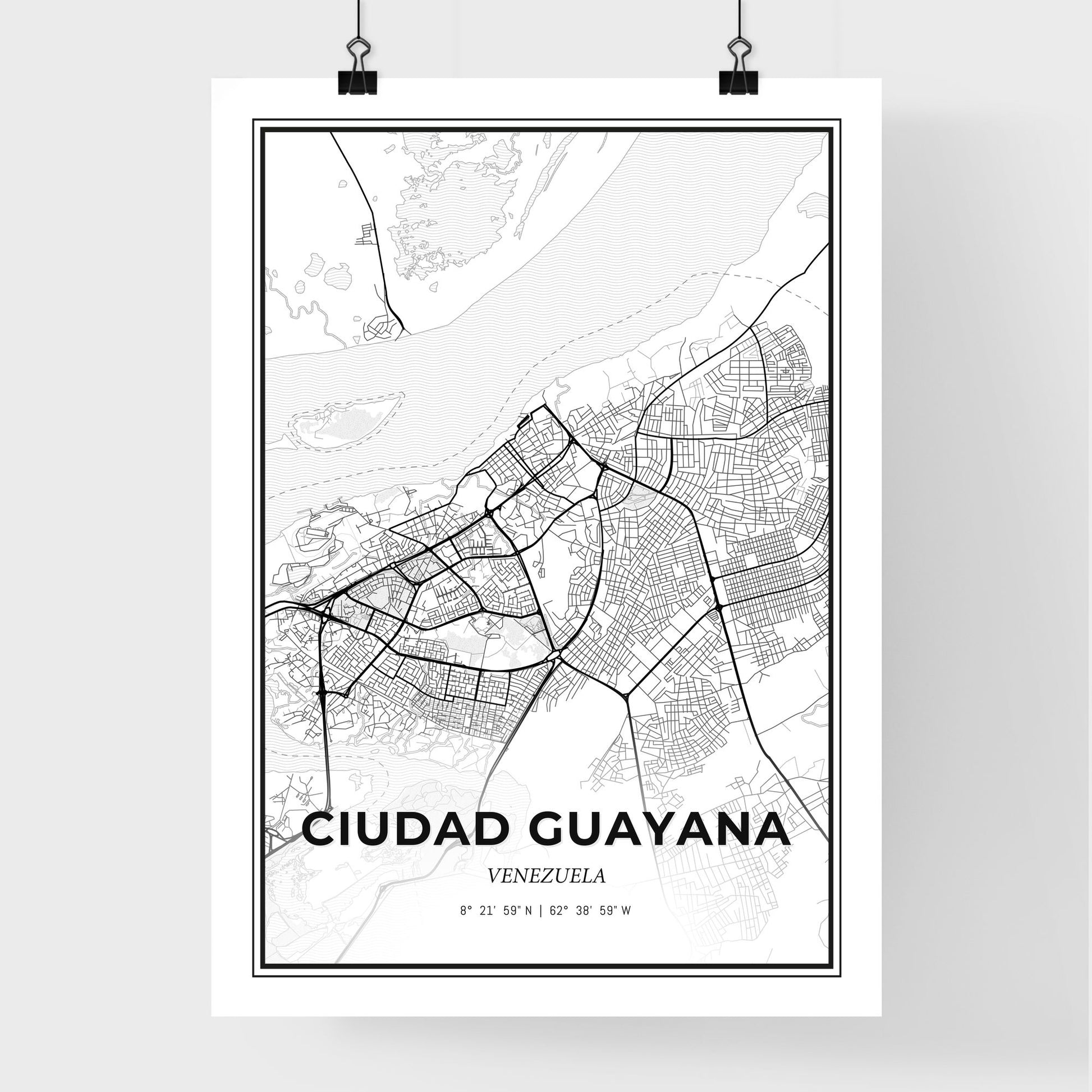 Ciudad Guayana Venezuela - Premium City Map Poster