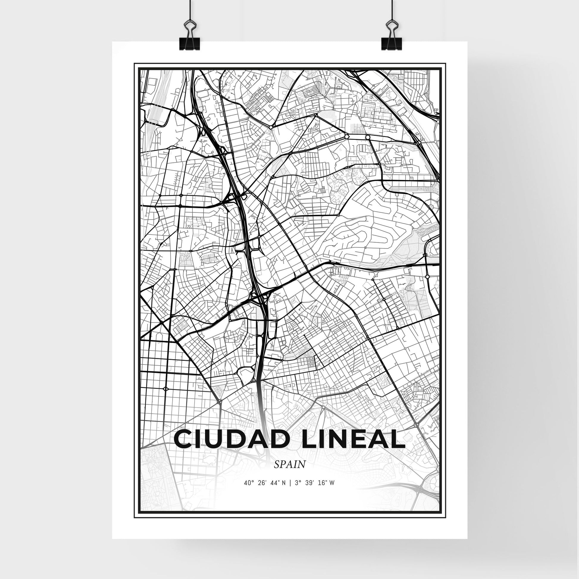 Ciudad Lineal Spain - Premium City Map Poster