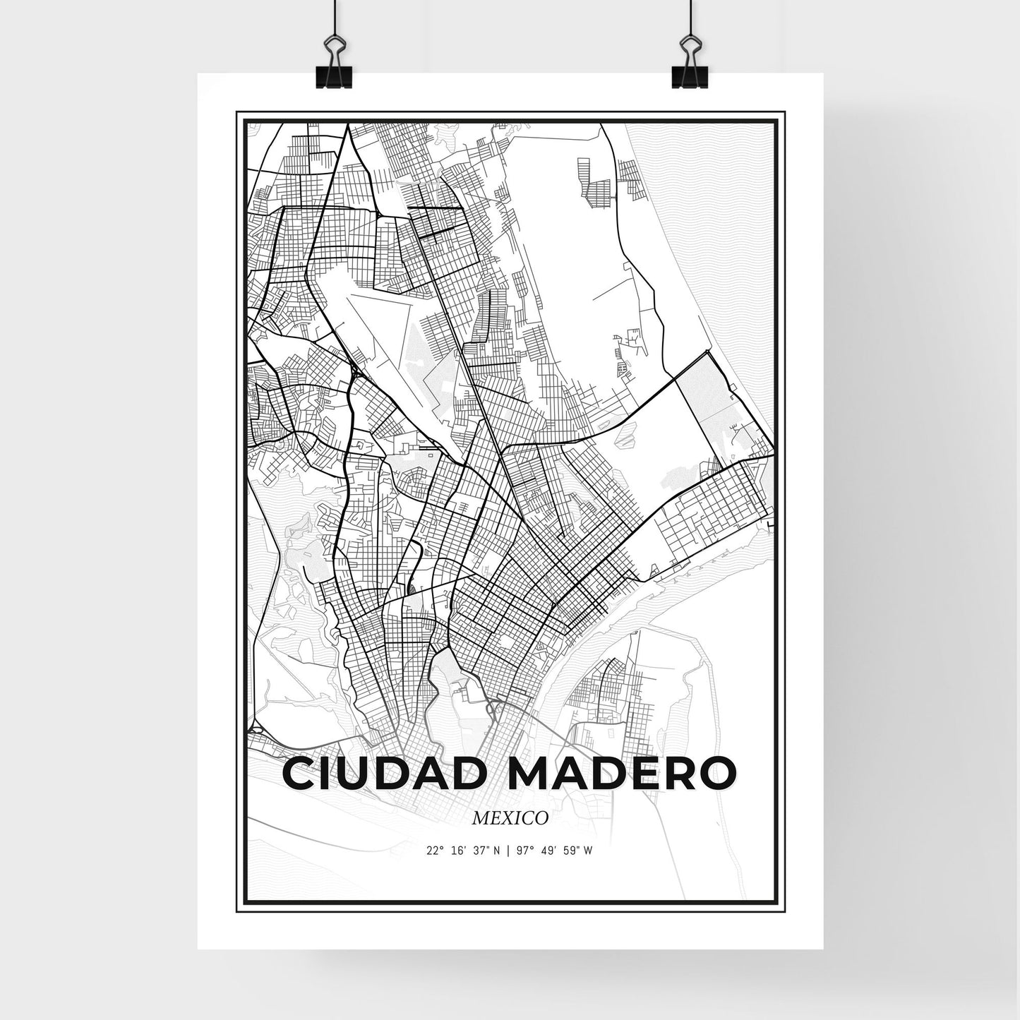 Ciudad Madero Mexico - Premium City Map Poster