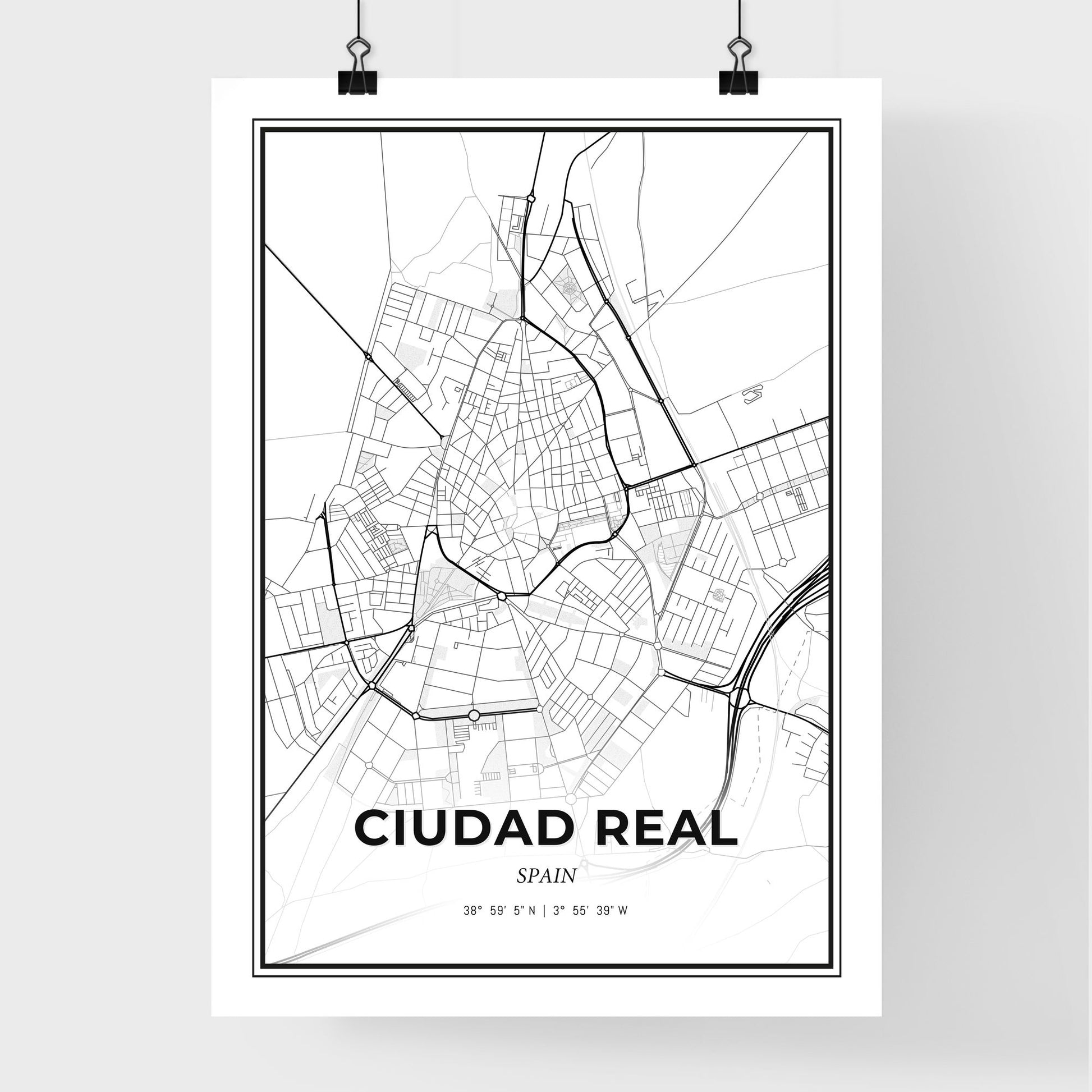 Ciudad Real Spain - Premium City Map Poster