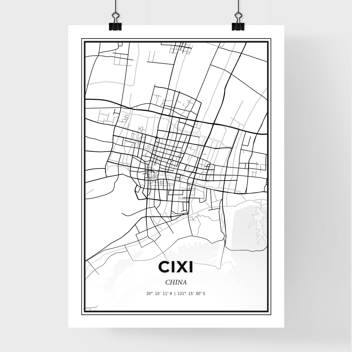 Cixi China - Premium City Map Poster