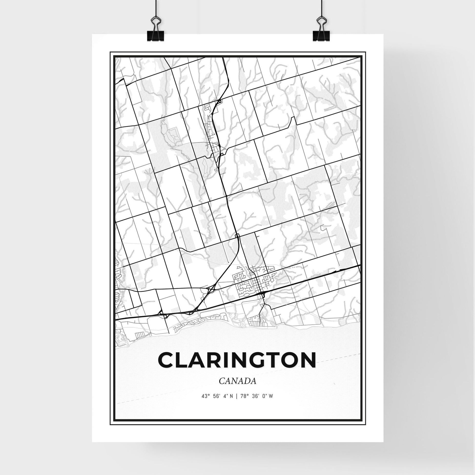 Clarington Canada - Premium City Map Poster