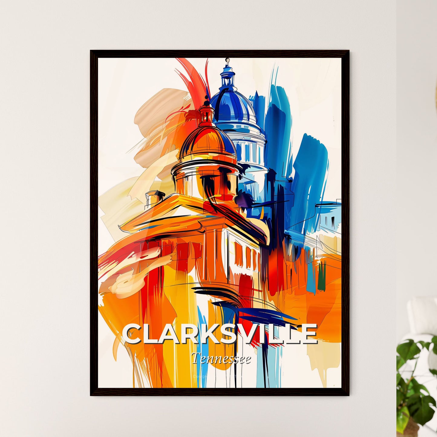 Vibrant Clarksville, Tennessee - A Painting Of A Building With Colorful Paint