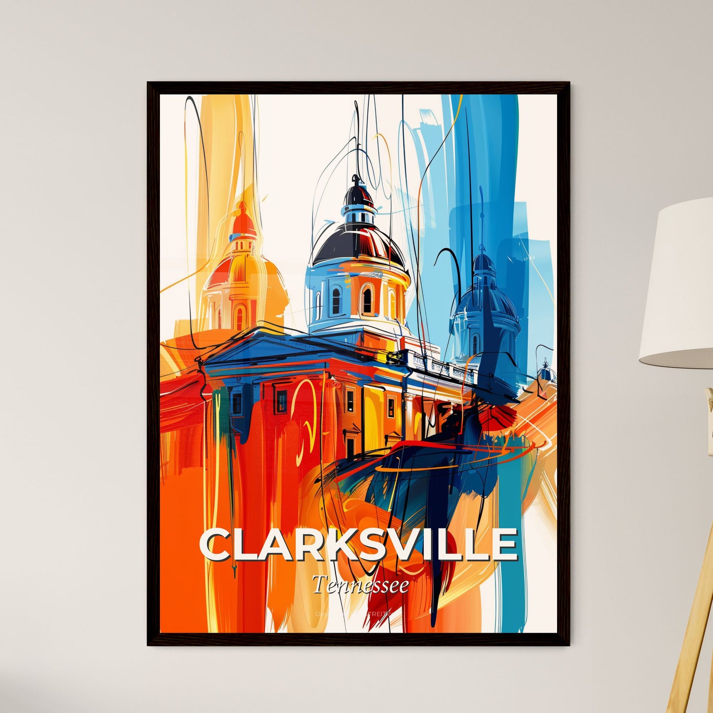 Vibrant Clarksville, Tennessee - A Painting Of A Building