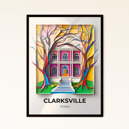 Vivid Clarksville, Tennessee - a paper cut of a house with a staircase