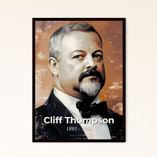 Portrait of Cliff Thompson, 1893 - 1938. Impressionistic painting of a man in a suit.