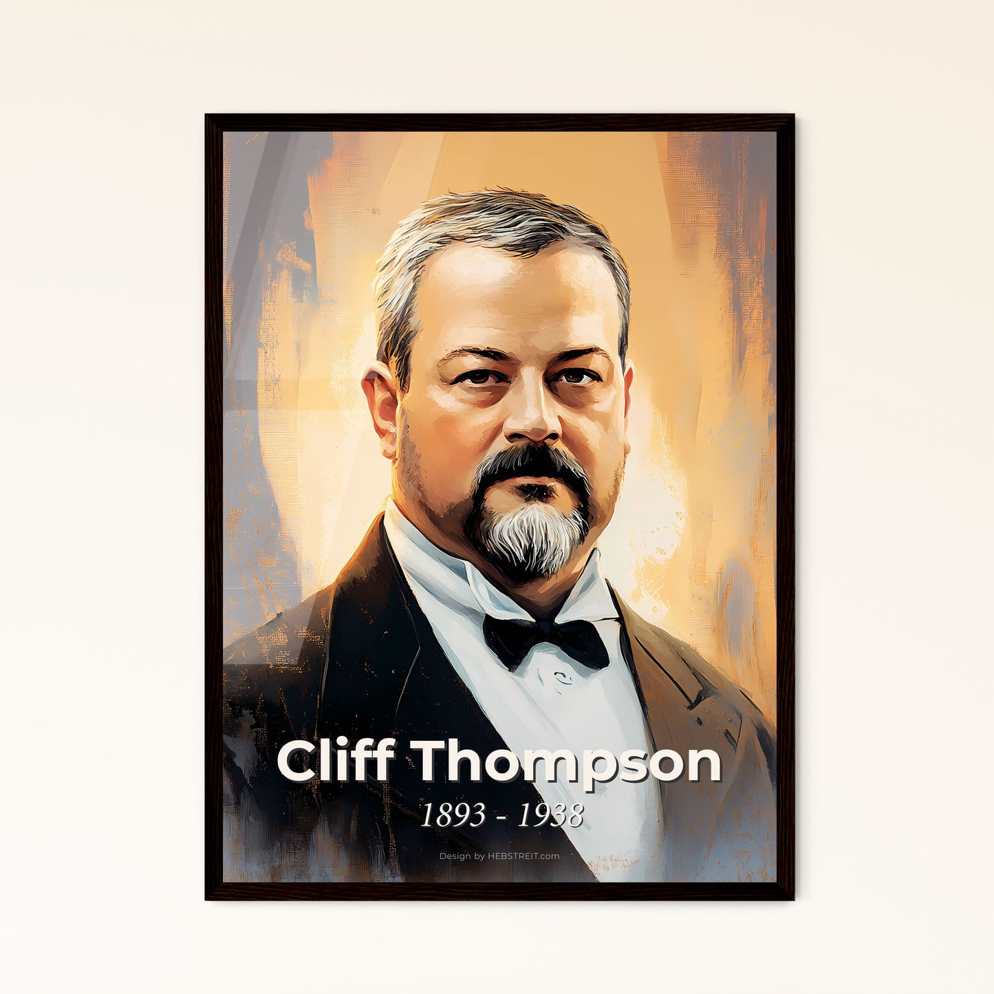 Portrait of Cliff Thompson, 1893 - 1938. Impressionistic painting of a man in a suit.