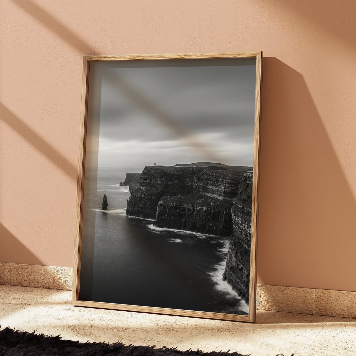 Cliffs of Moher Black & White Print – Ireland Landscape Wall Art