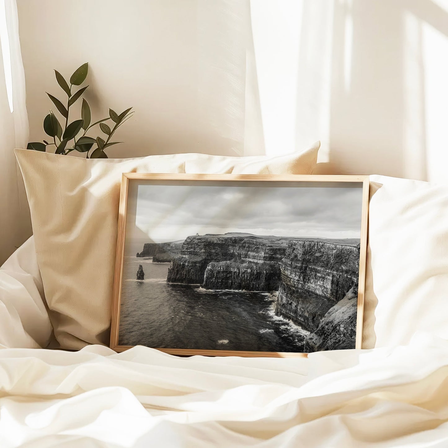 Cliffs of Moher, Ireland – Black and White Wall Art Print