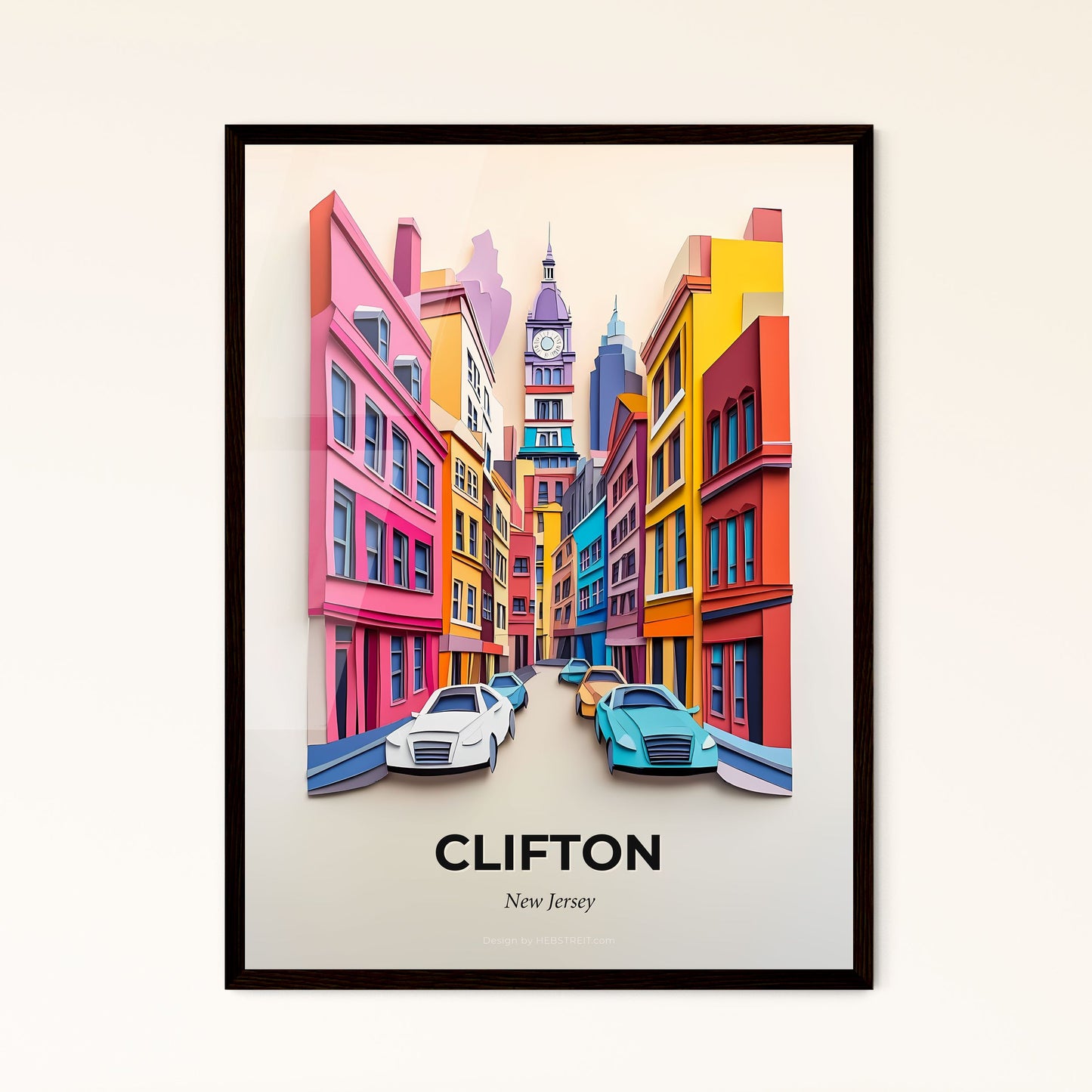 Vivid Clifton, New Jersey - a city street with cars