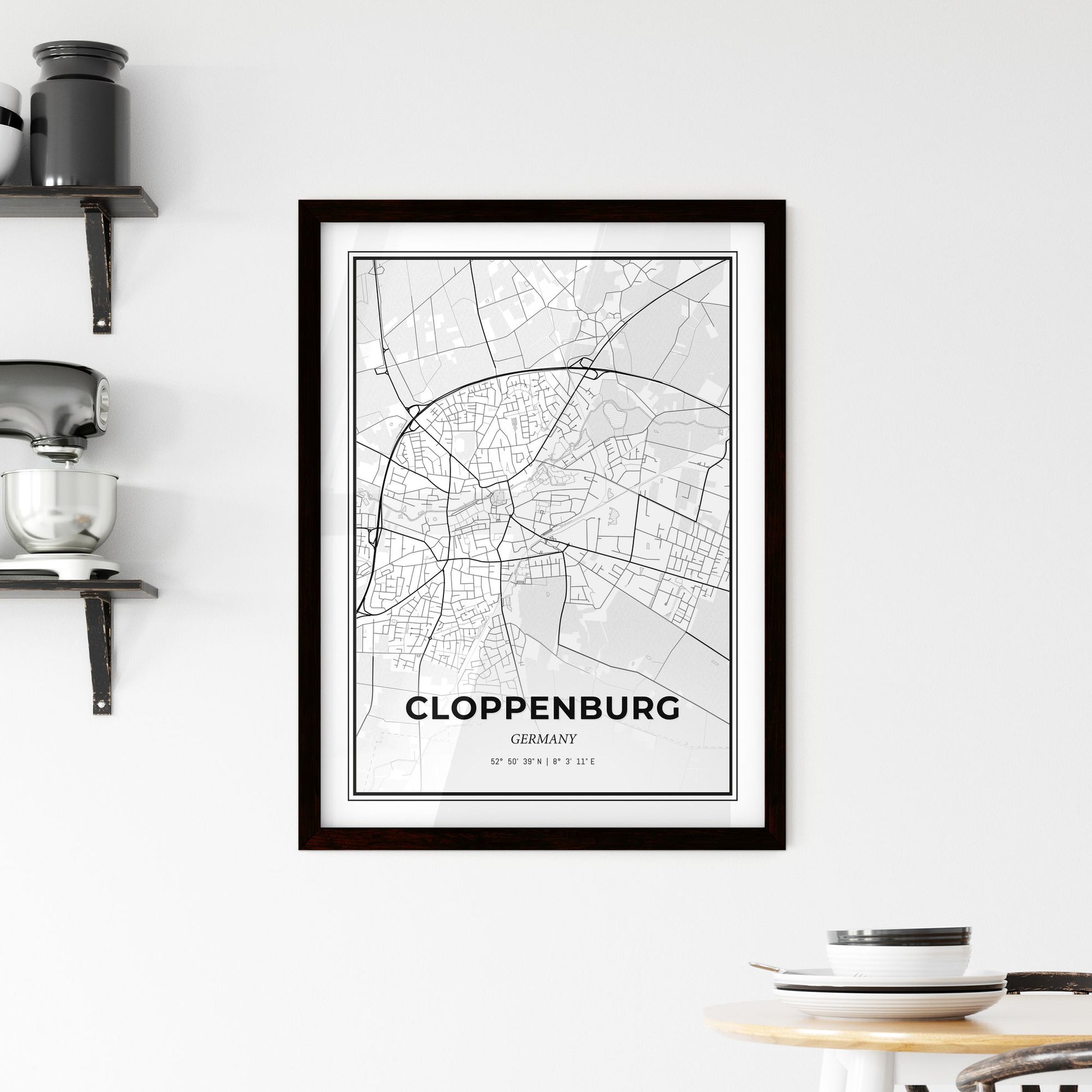 Cloppenburg Germany - Minimal City Map