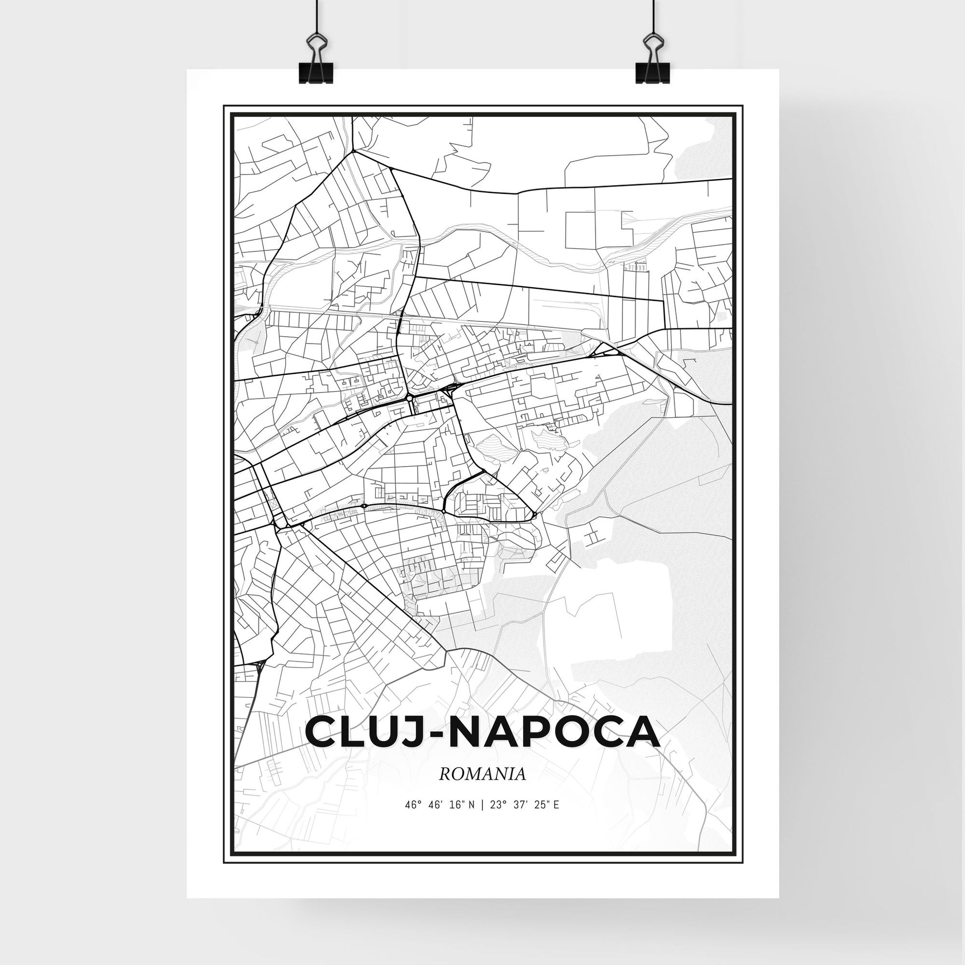 Cluj-Napoca Romania - Premium City Map Poster