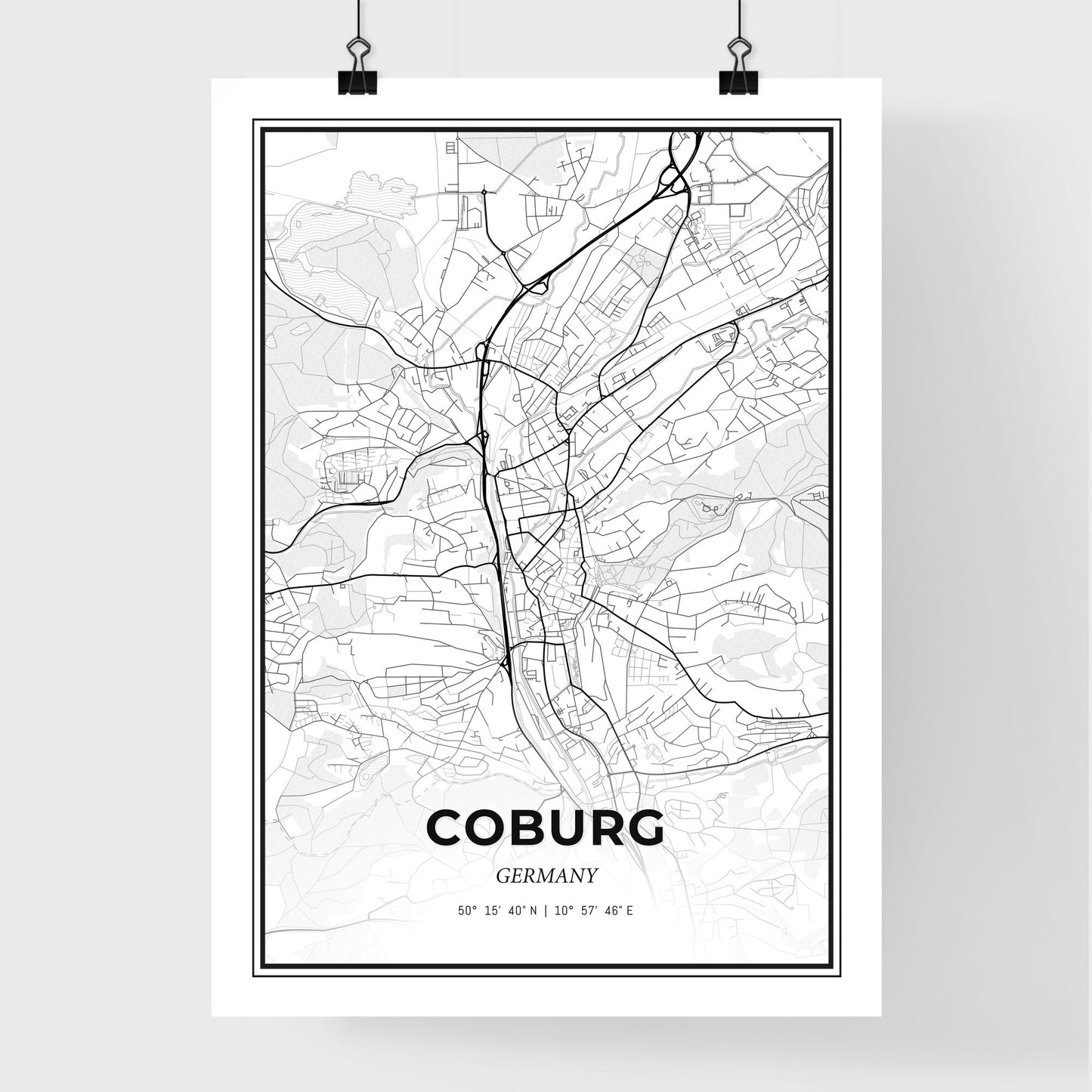 Coburg Germany - Premium City Map Poster