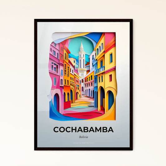 Vivid Cochabamba, Bolivia - a colorful city scene with a clock tower