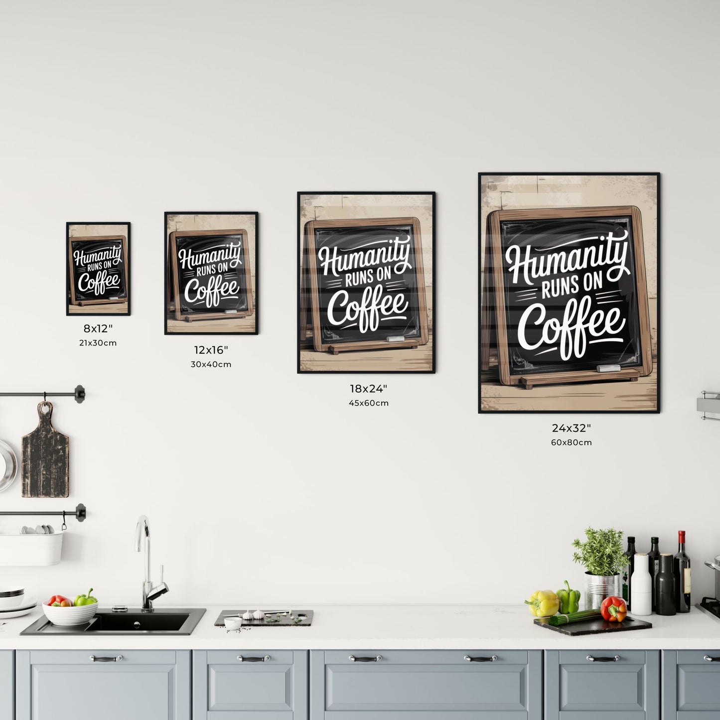 Coffee Lovers' Cafe Signage: Embracing Humanity's Dependence on Coffee for Daily Energy and Inspiration. Chart