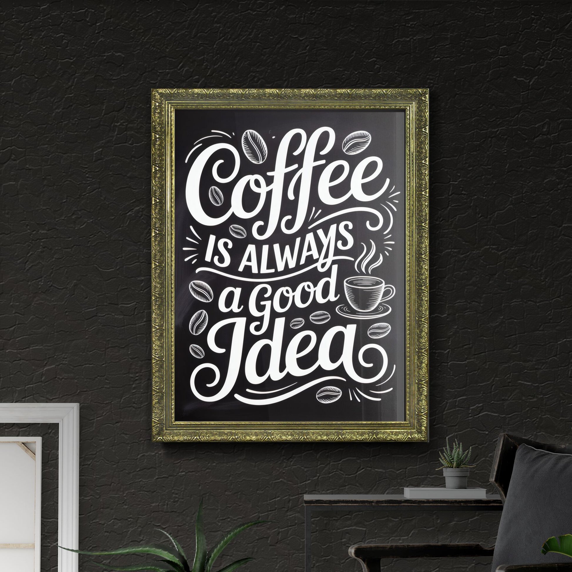 Coffee Quotes Art: Celebrating the Beloved Brew with Playful Typography and Illustrations.