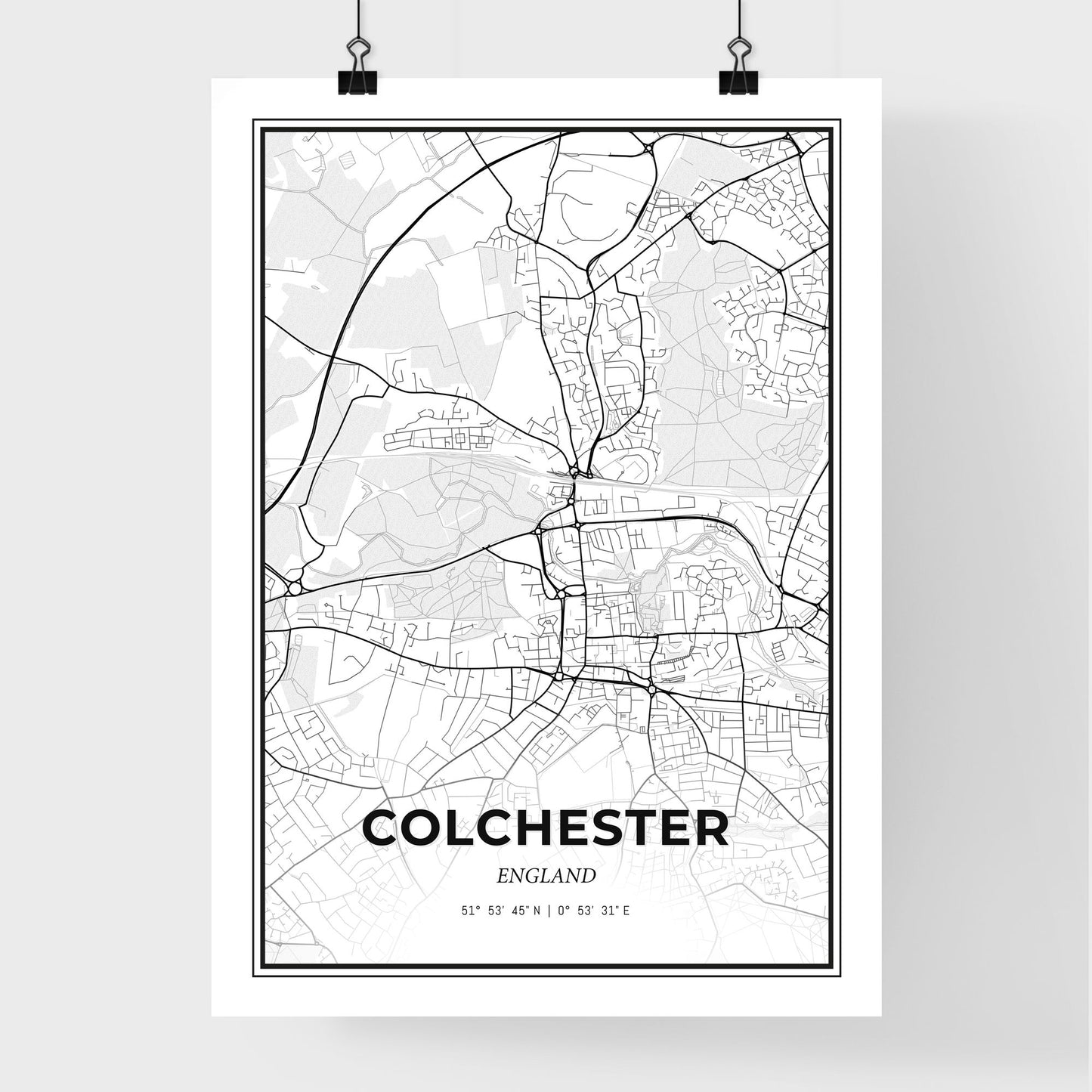 Colchester England - Premium City Map Poster