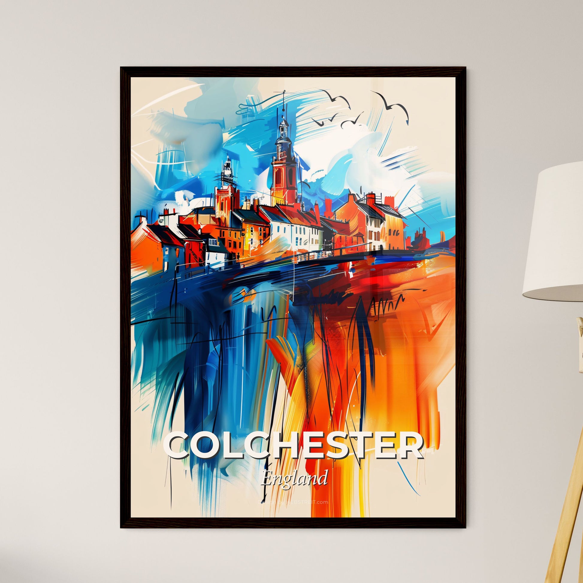 Vibrant Colchester, England - A Painting Of A City